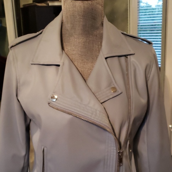 NWOT Faux Leather MOTO Jacket - Picture 3 of 6